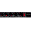 Power strip PowerGear 3,0m Black 5 sockets