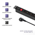 Qoltec power strip for Rack 1U 16A PDU 6x Schuko 2m