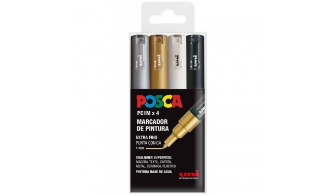 Markerite komplekt POSCA PC-1M BWSG Mitmevärviline