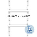 HERMA Computer labels continous 88.9x35.7 mm 1 row yellow paper matt 2000 pcs.