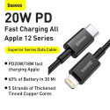 Baseus Type-C - Lightning Superior Series fast charging data cable PD 20W 1m Black (CATLYS-A01)
