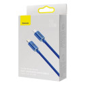 Baseus Type-C - Lightning cable, Crystal Shine Series Fast Charging Data Cable 20W 1.2m Blue (CAJY00