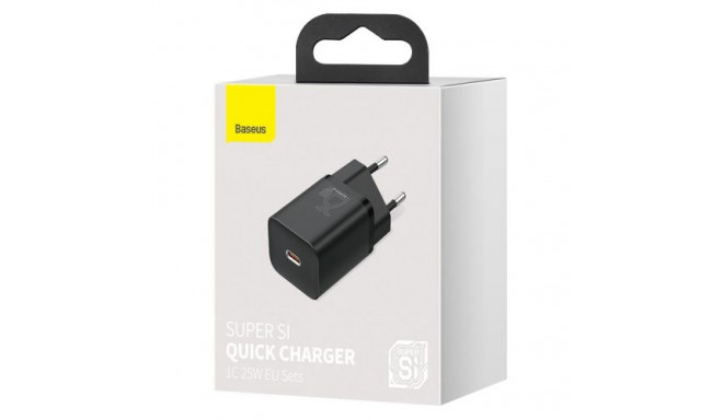 Baseus Travel Charger Super Si 1C Quick Charger 25W EU Black (CCSP020101)