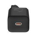 Baseus Travel Charger set Super Si 1C QC (With Mini Black Cable Type-C to Type-C 3A 1m) 25W EU Black