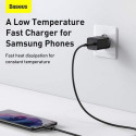 Baseus Travel Charger set Super Si 1C QC (With Mini Black Cable Type-C to Type-C 3A 1m) 25W EU Black