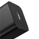 Baseus Travel Charger set Super Si 1C QC (With Mini Black Cable Type-C to Type-C 3A 1m) 25W EU Black