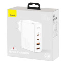 Baseus Travel Charger GaN2 Pro Quick wall charger C+C+U+U, PD 3.0, QC 4.0+, 100W EU White (CCGAN2P-L
