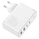 Baseus Travel Charger GaN2 Pro Quick wall charger C+C+U+U, PD 3.0, QC 4.0+, 100W EU White (CCGAN2P-L
