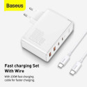 Baseus Travel Charger GaN2 Pro Quick wall charger C+C+U+U, PD 3.0, QC 4.0+, 100W EU White (CCGAN2P-L