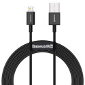 Baseus Lightning Superior Series cable, Fast Charging, Data 2.4A, 2m Black (CALYS-C01)