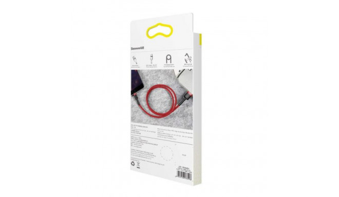 Baseus Lightning Cafule Cable 2.4A 1m Red + Red (CALKLF-B09)