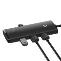 Baseus HUB Lite Series 4-in-1 adapter (USB-A to 4xUSB-A 3.0) cable 0.25m, Black (WKQX030001)