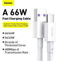 Baseus Type-C Superior series fast charging data cable 66W (11V/6A) 1m White (CATYS-02)