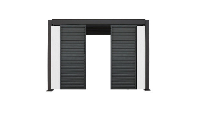 Middle panel of louvers wall for gazebo MIRADOR-111, white