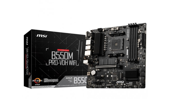 Mainboard|MSI|AMD B550|SAM4|MicroATX|2xPCI-Express 3.0 1x|2xM.2|1xPCI-Express 4.0 16x|Memory DDR4|Me