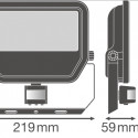 LED floodtlight with motion sensor 50W, 4000K