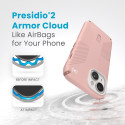 Speck Presidio2 Grip ClickLock & MagSafe - Case for iPhone 15 / iPhone 14 / iPhone 13 (Dahlia Pink/R