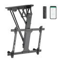 Maclean electric ceiling mount for TV, TUYA support, max VESA 600x400, for sloping walls, remote con