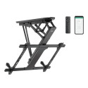 Maclean electric ceiling mount for TV, TUYA support, max VESA 600x400, for sloping walls, remote con