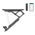 Maclean electric ceiling mount for TV, TUYA support, max VESA 600x400, for sloping walls, remote con