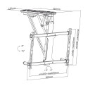 Maclean electric ceiling mount for TV, TUYA support, max VESA 600x400, for sloping walls, remote con