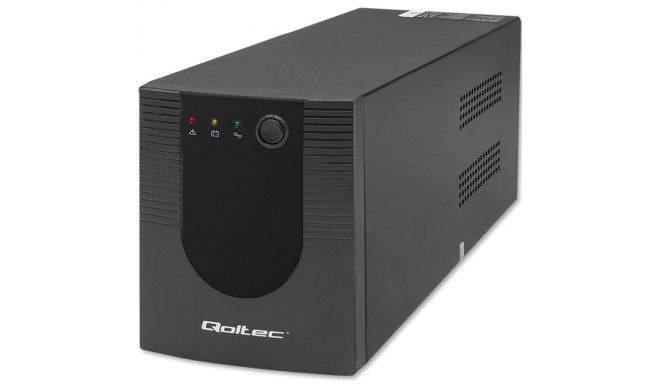 Qoltec 53776 katkematu toiteallikas (UPS) Line-Interactive 1,5 kVA 900 W 4 AC väljundit