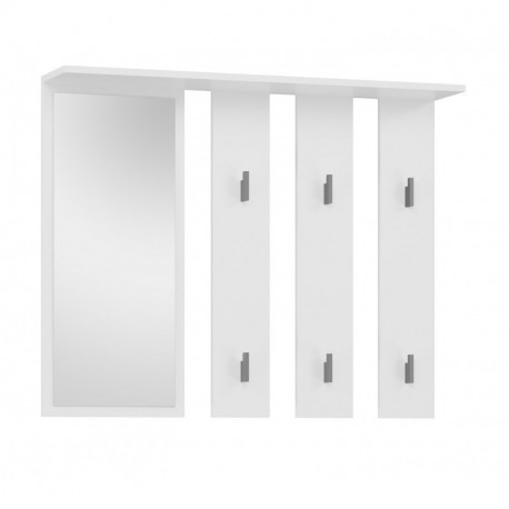 Riidenagi + peegel PARMA 100x15x81.5 cm, Valge