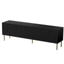 RTV JUNGLE cabinet 190x40.5x59.5 black matt + golden legs