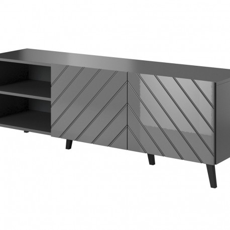 RTV cabinet ABETO 150x42x52 graphite/gloss
