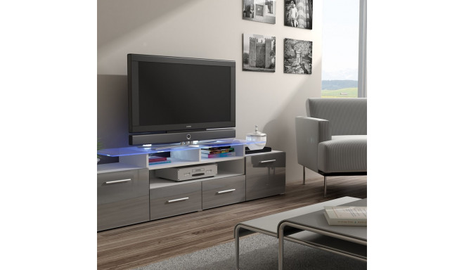 Cama TV stand EVORA 200 white/grey gloss