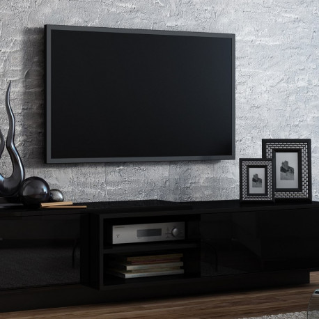 Cama TV cabinet SIGMA1 180 black/black gloss