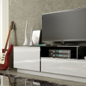 Cama TV cabinet SIGMA 3 180 white/white gloss + black