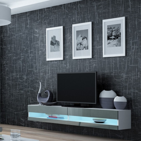 Cama TV stand VIGO NEW 30/180/40 white/grey gloss