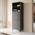 Cabinet ABETO 60x40x176,5 cm graphite/glossy graphite