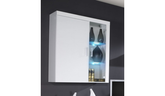 Cama riputatav vitriinkapp SAMBA valge/valge läikiv