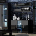Cama display cabinet SOHO S6 2D2S black/black gloss