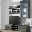 Cama hanging display cabinet SOHO grey/grey gloss