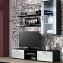 Cama hanging display cabinet SOHO white/black gloss