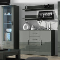 Cama display cabinet SOHO S1 grey/grey gloss
