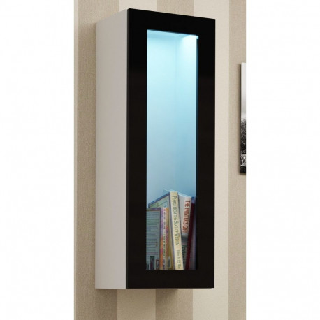 Cama VIGO "90" klaas 90/35/32 valge/must läikiv kapp