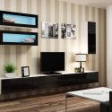 Cama Cabinet VIGO "90" glass 90/35/32 white/black gloss