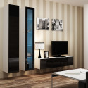 Cama Glass-case VIGO '180' 180/40/30 white/black gloss