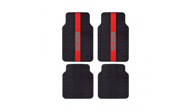 Car Floor Mat Set Sparco SPC1913RS Universal Black/Red (4 pcs)