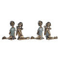 Decorative Figure DKD Home Decor 17 x 13 x 22 cm Red Golden Turquoise Kids (2 Units)