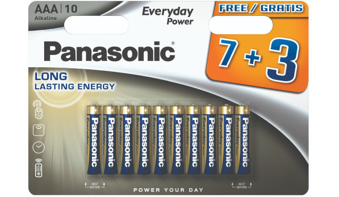 Panasonic Everyday Power patarei LR03EPS/10BW (7+3)
