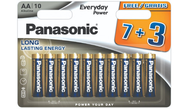 Panasonic Everyday Power patarei LR6EPS/10BW (7+3) 
