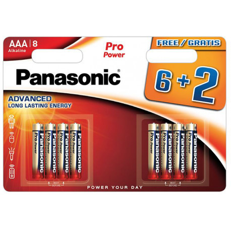 Panasonic Pro Power patarei LR03PPG/8B (6+2)