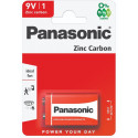 Panasonic patarei 6F22RZ/1B 9V