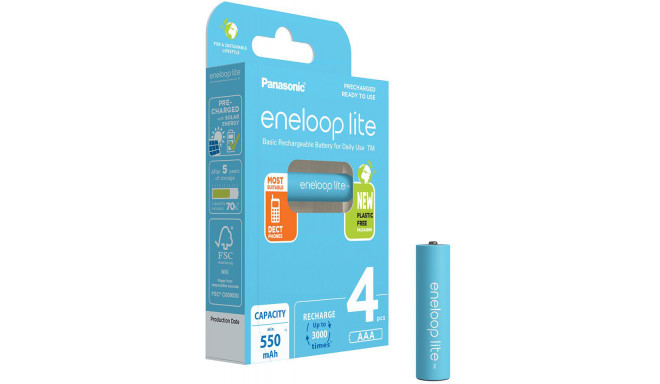 Panasonic eneloop rechargeable battery Lite AAA 4BP