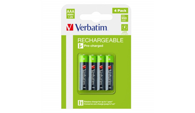 Verbatim Rechargeable Batteries HR3 950mAh blister x4 49514